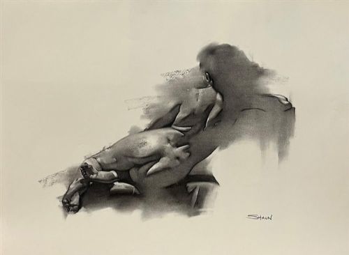 Shaun Othen - Seated Nude Study XLVIII