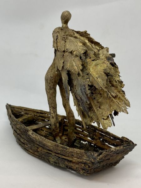 Winged Figure in Boat by Robyn Neild