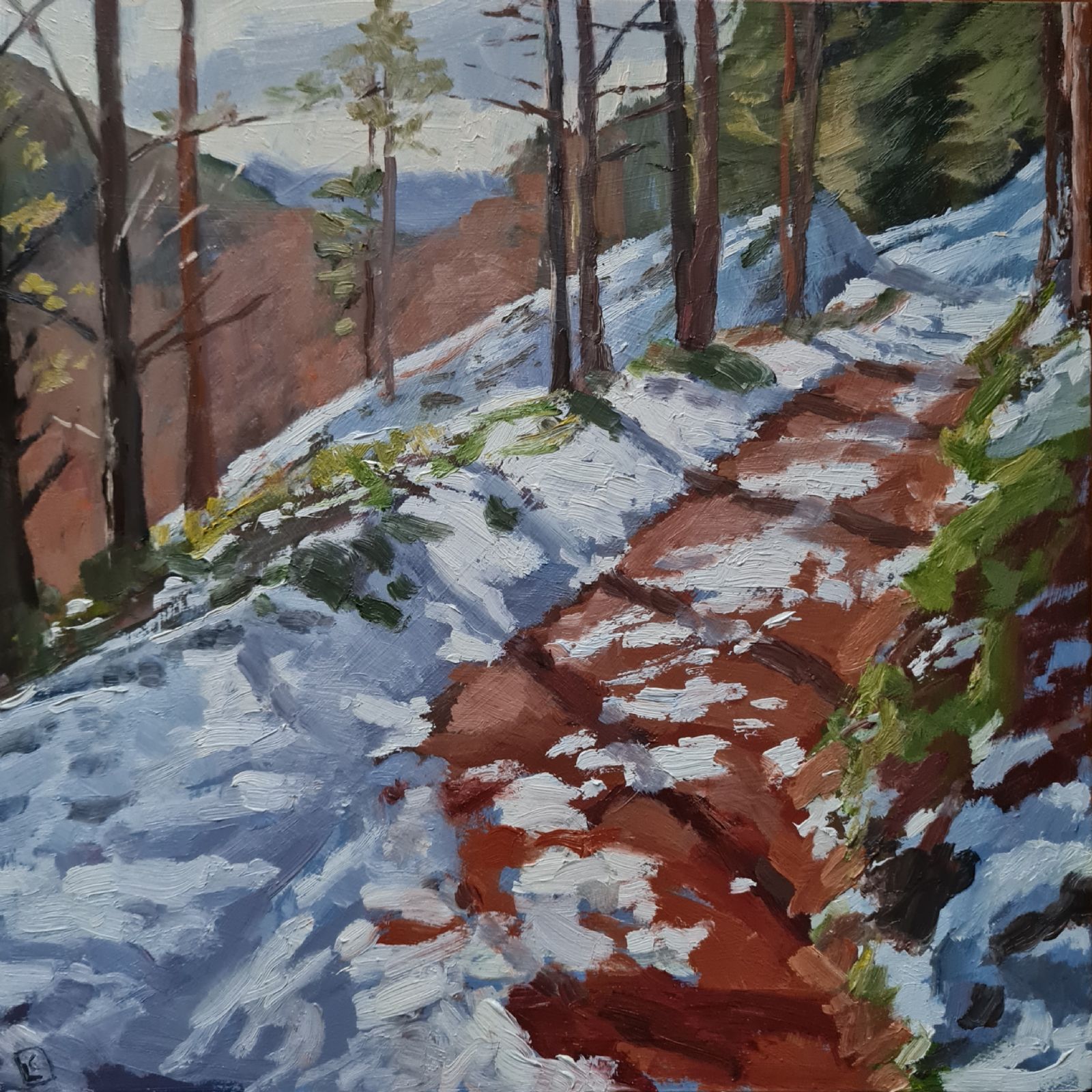 A Path Through The Snow by Lesley Dabson RBSA