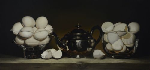 Paul Stone - White Eggs and Reflective Pot