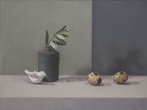 Dove, Olive Branch & Eggs by Amy Chudley