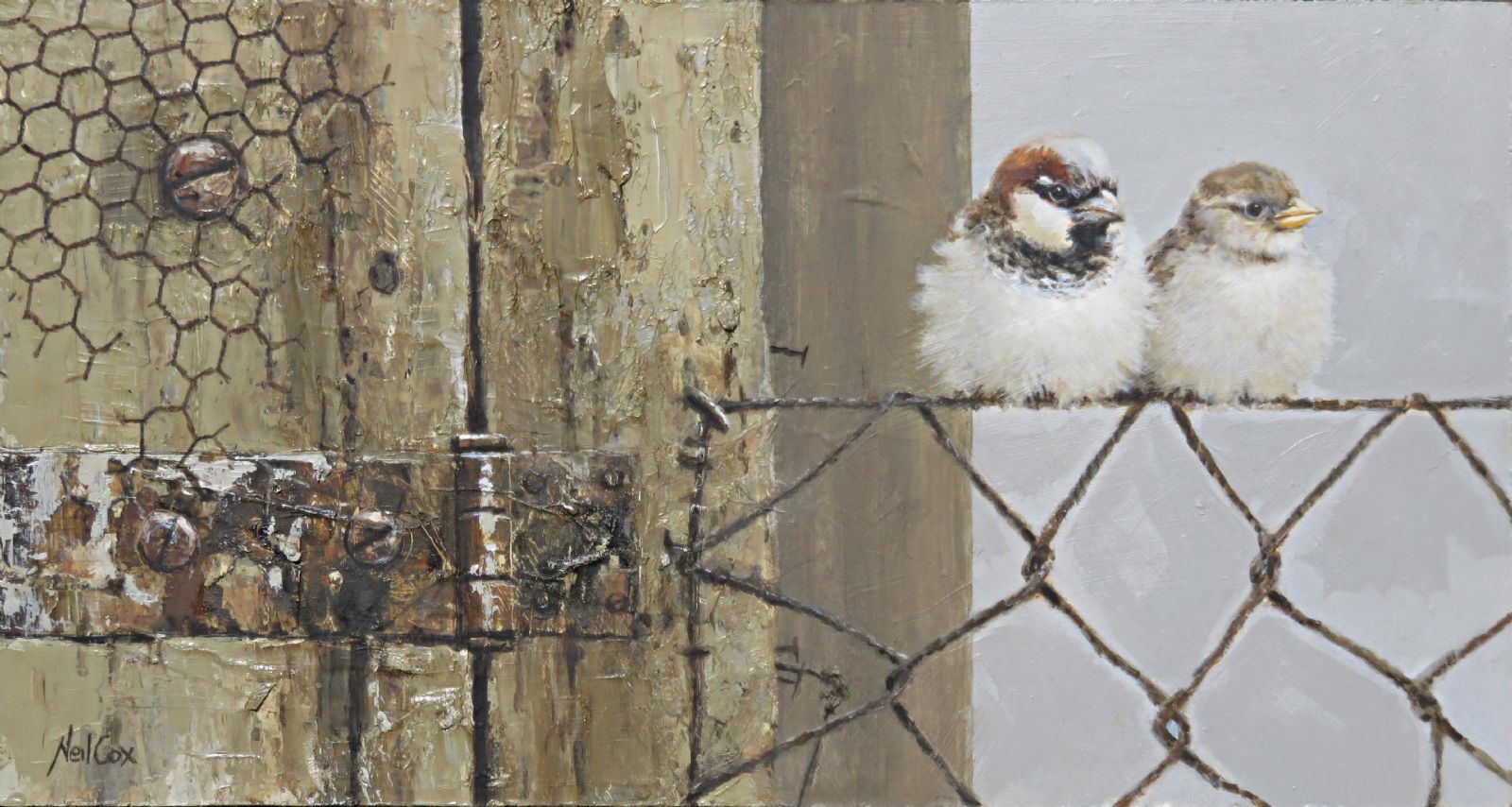 The Happy Couple, House Sparrows by Neil Cox